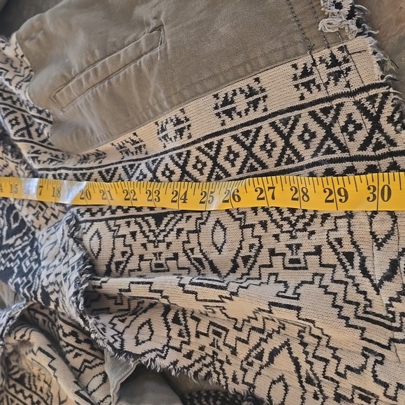 Natural Reflections Olive and Black Patterned Jacket - Picture 9 of 10